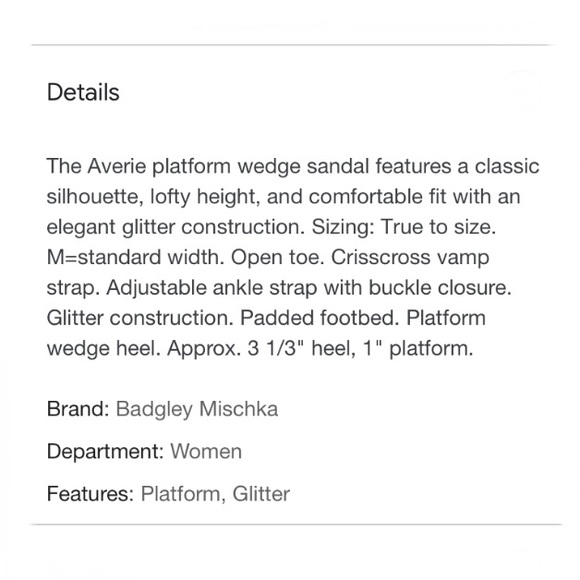 PRICE DROP! Badgley Mischka ‘Averie’ - Picture 2 of 5